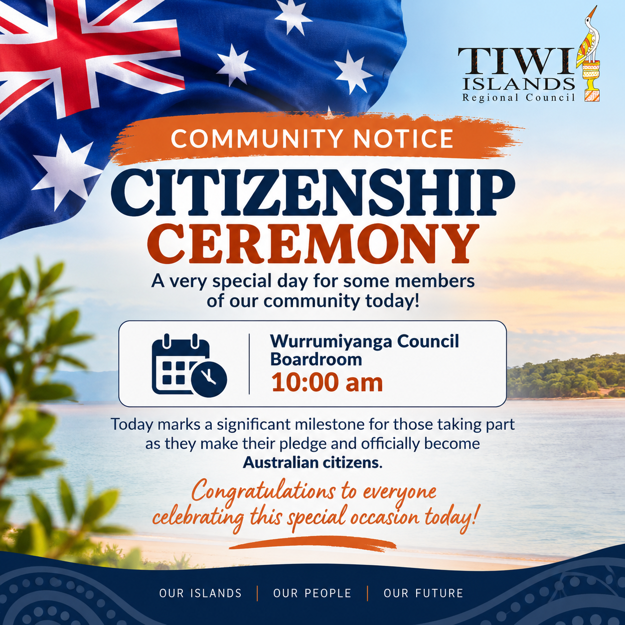 Australian Citizenship Ceremony in Wurrumiyanga