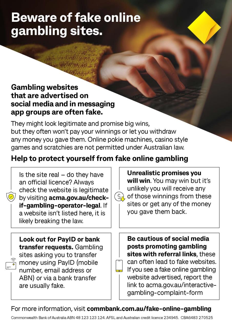Warning: Fake Online Gambling Sites
