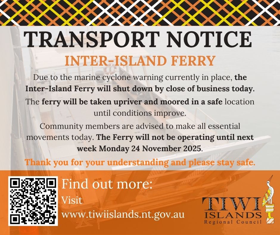 Ferry Service Closure – Cyclone Warning