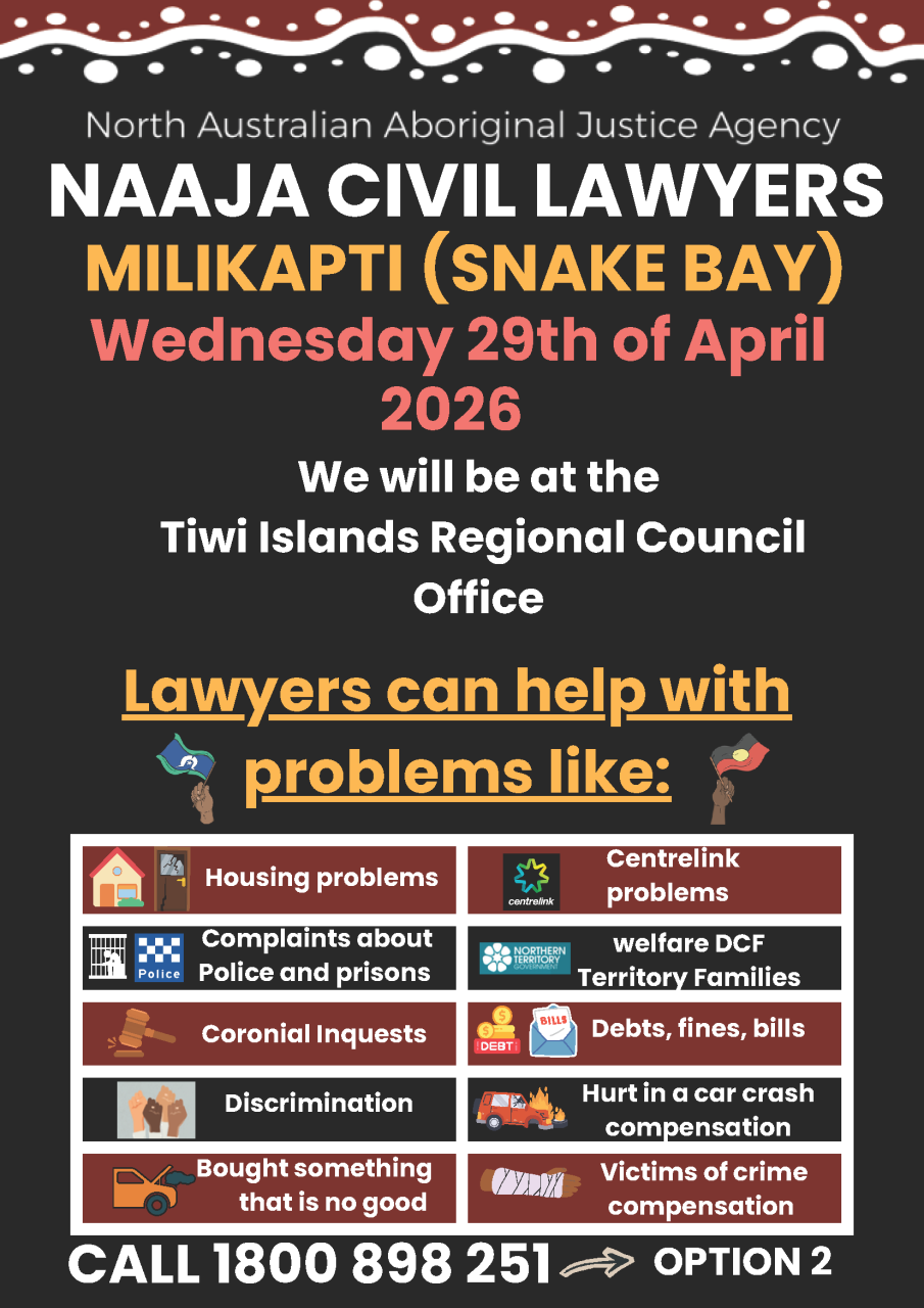 NAAJA Civil Lawyers Visiting Milikapiti | 29 April 2026