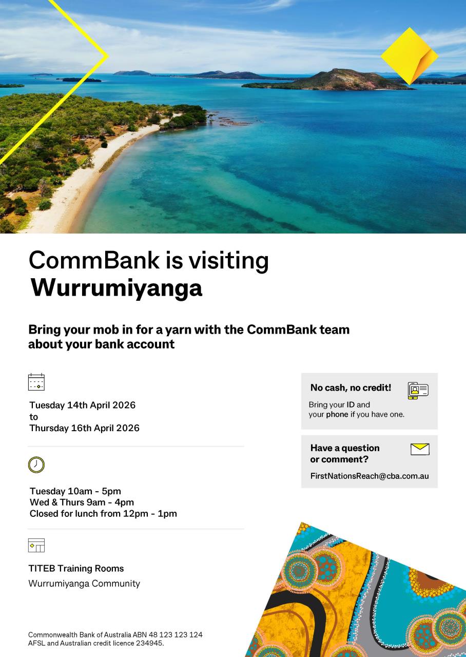 CommBank is visiting Wurrumiyanga