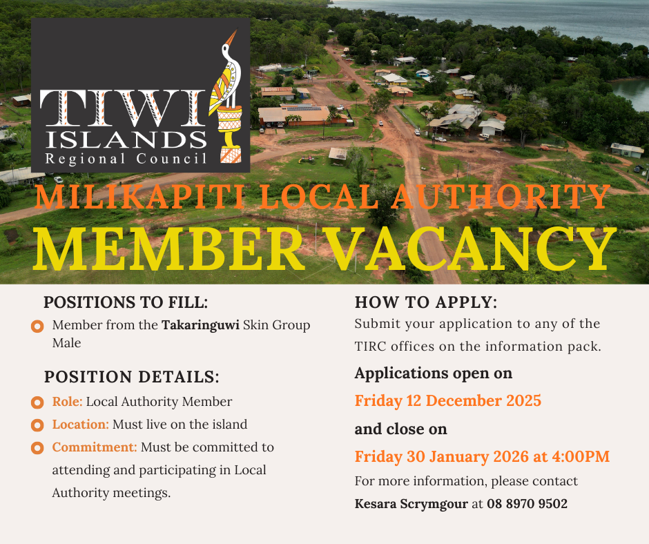 Milikapiti Local Authority Member Vacancy
