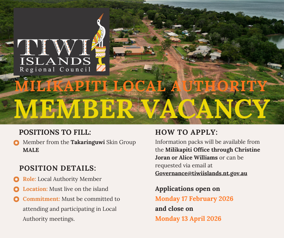 Milikapiti Local Authority – Member Vacancy