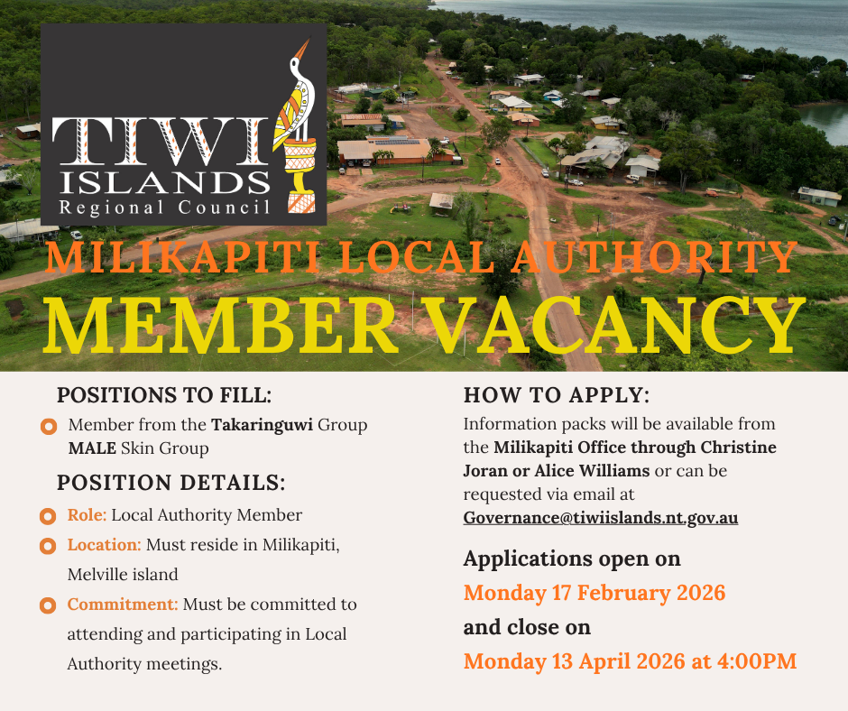 Milikapiti Local Authority – Member Vacancy