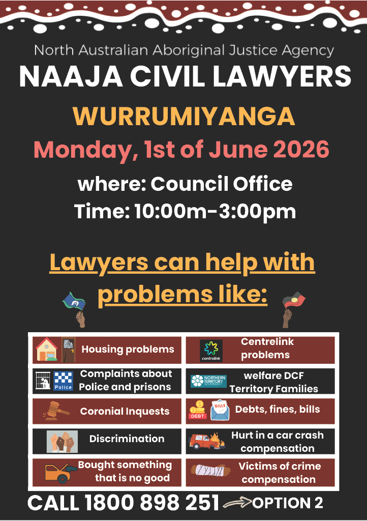 NAAJA Civil Lawyers Visit – Wurrumiyanga | 1 June 2026