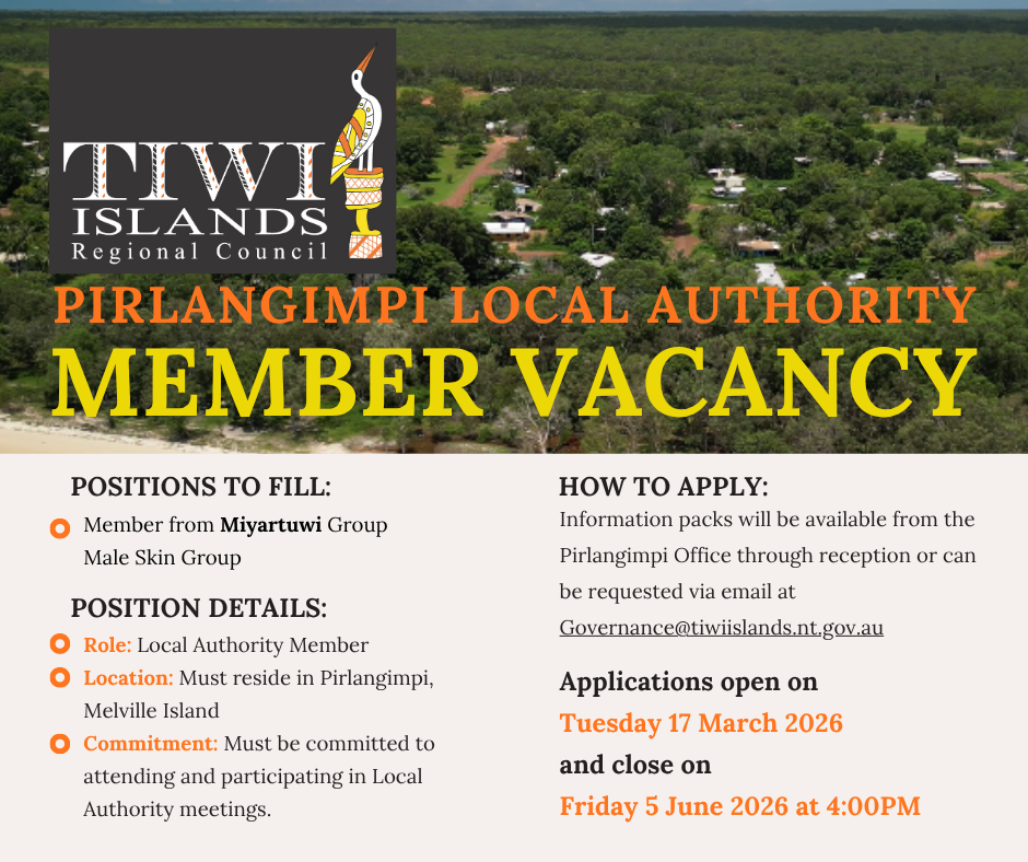 Pirlangimpi Local Authority – Member Vacancy