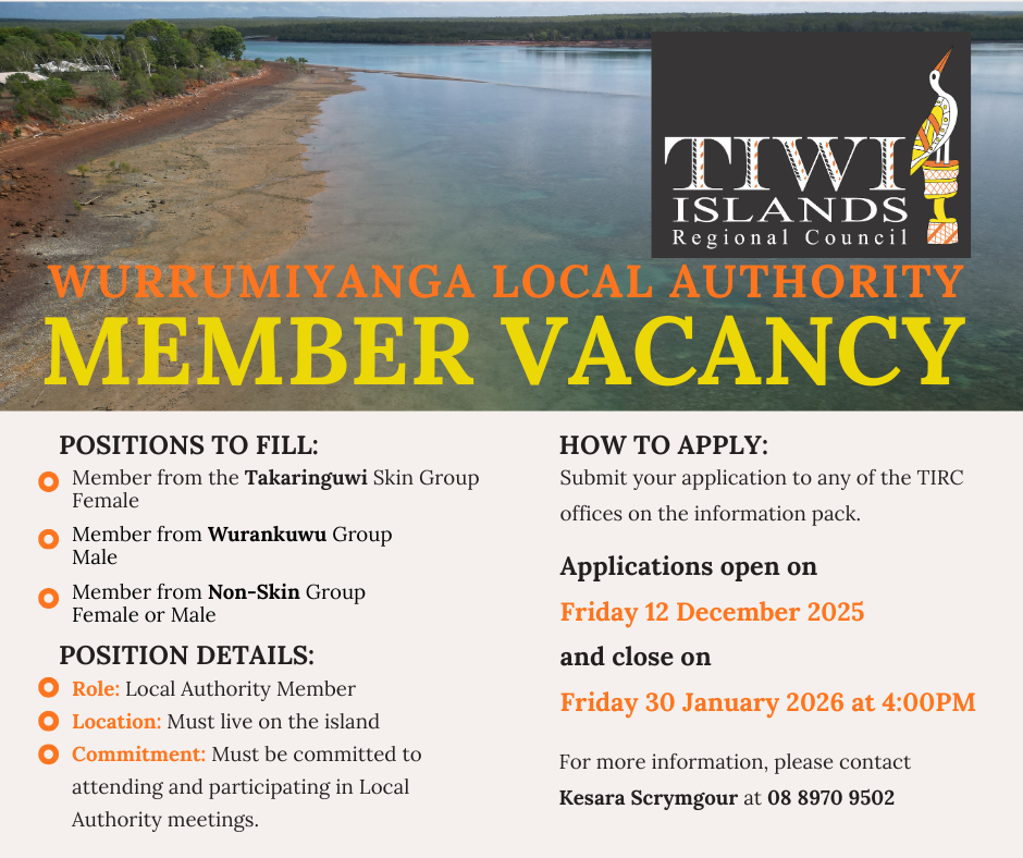 Wurrumiyanga Local Authority Member Vacancy